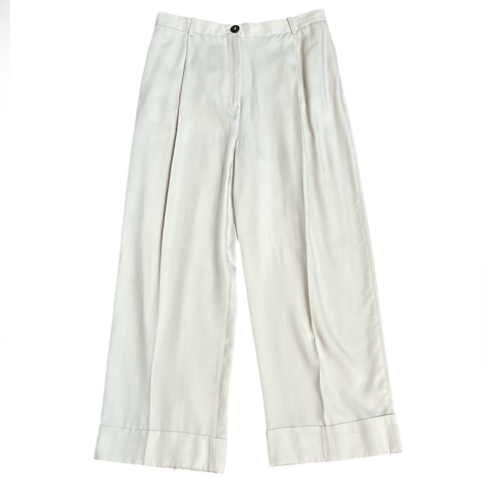 Zara Wide Leg High Waisted Crop Pants Size Large